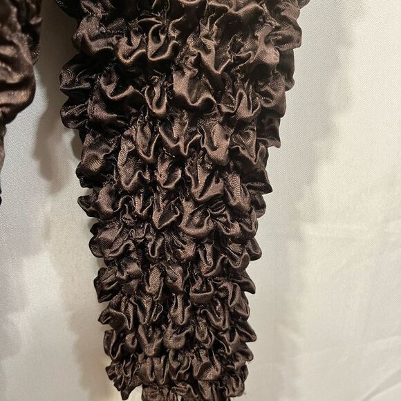 Brown Y2K Popcorn Stretchy Top - Picture 5 of 13